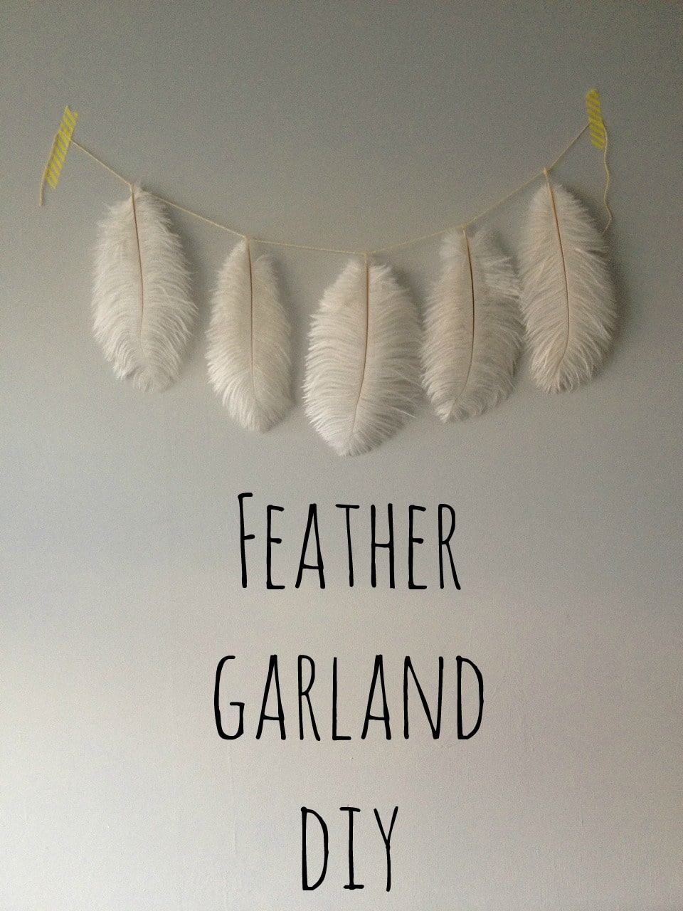 Feather garland DIY