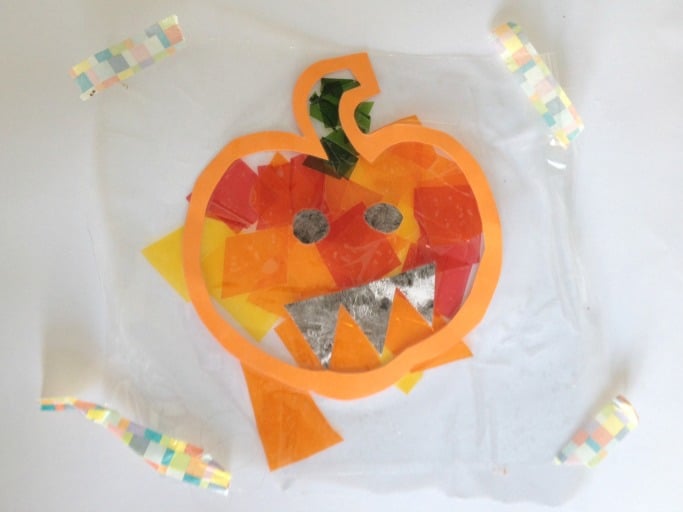 Cute and EASY Pumpkin Suncatcher - Crafts on Sea