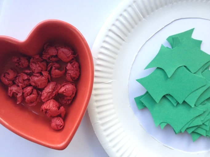 paper plate christmas wreath for preschoolers