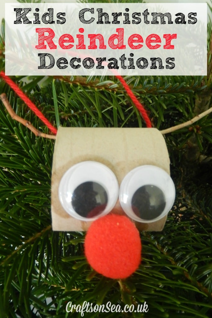 Toilet Roll Christmas Reindeer Decorations for Kids