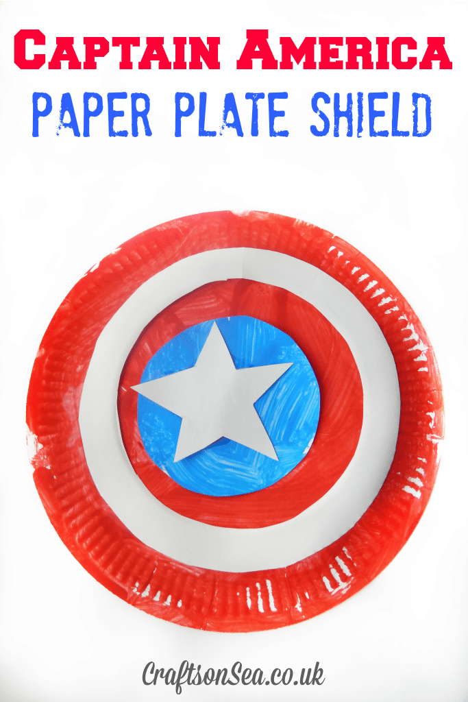 Captain America Paper Plate Shield