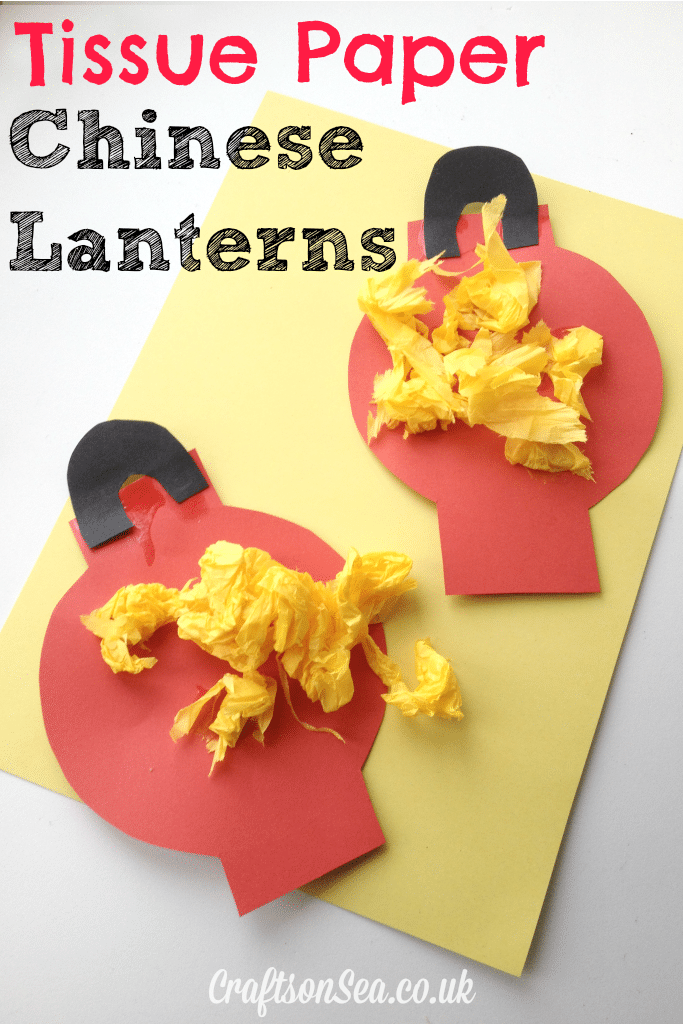 tissue paper Chinese lantern craft