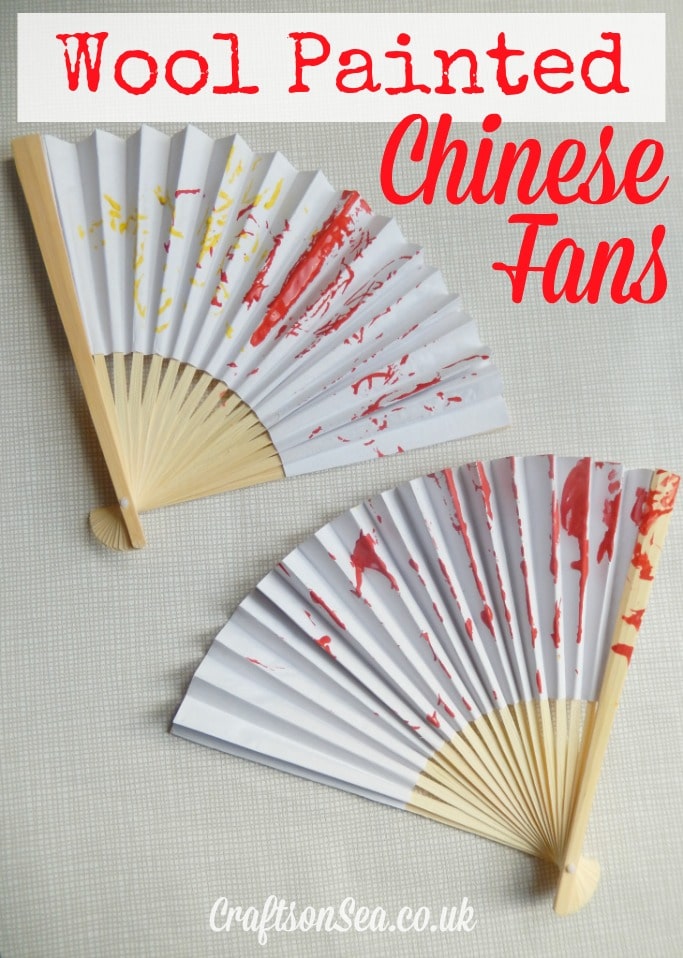 Chinese fan craft for Chinese New Year