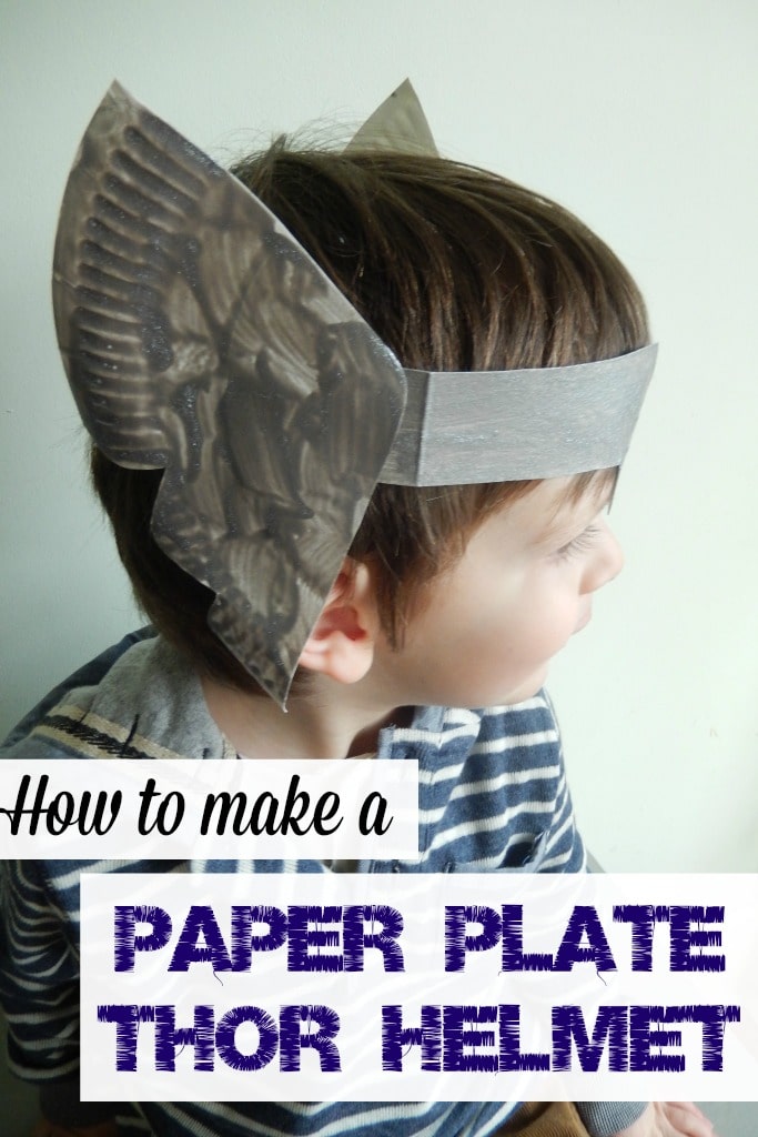 Paper Plate Thor Helmet DIY