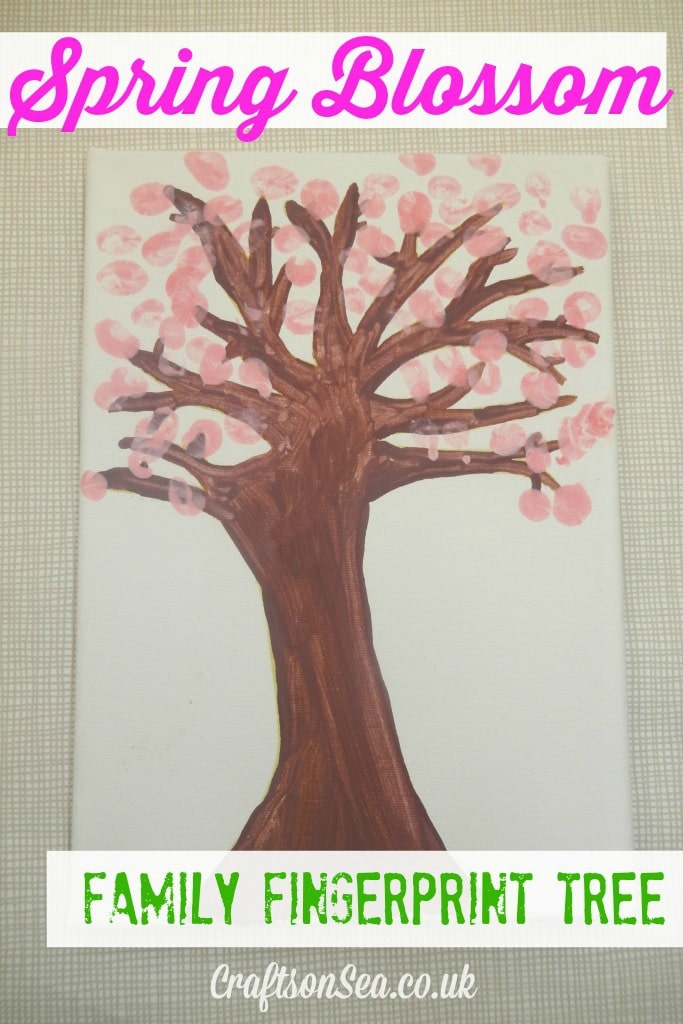 Spring Blossom Family Fingerprint Tree 1