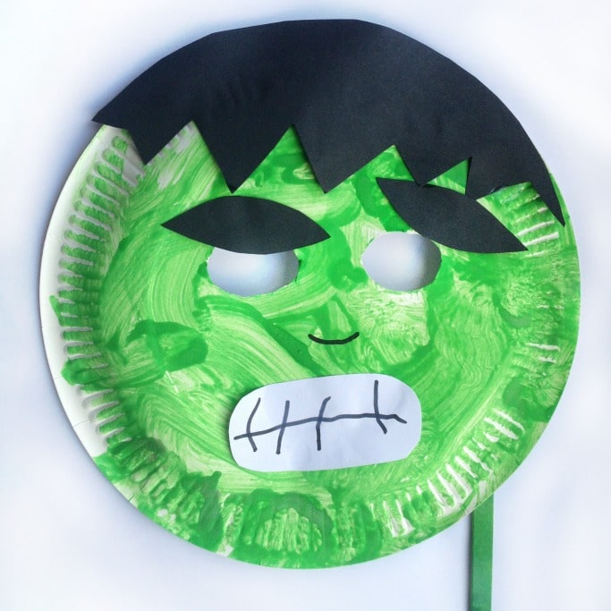 Fun Avengers crafts and activities shared by top US Disney blogger, Marcie and the Mouse: How to make a hulk mask