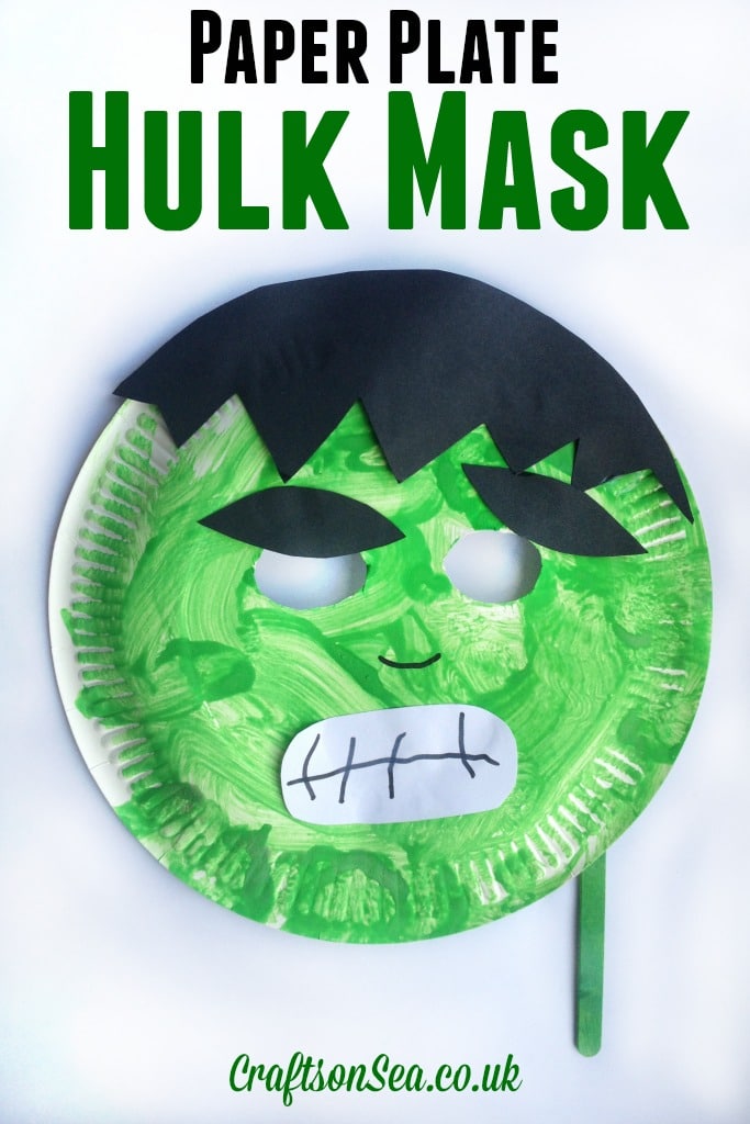 Paper Plate Hulk Mask