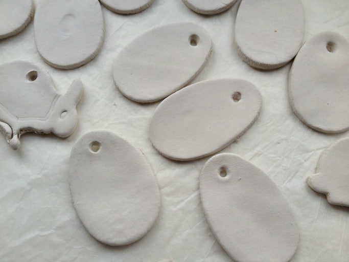 clay Easter tree decorations