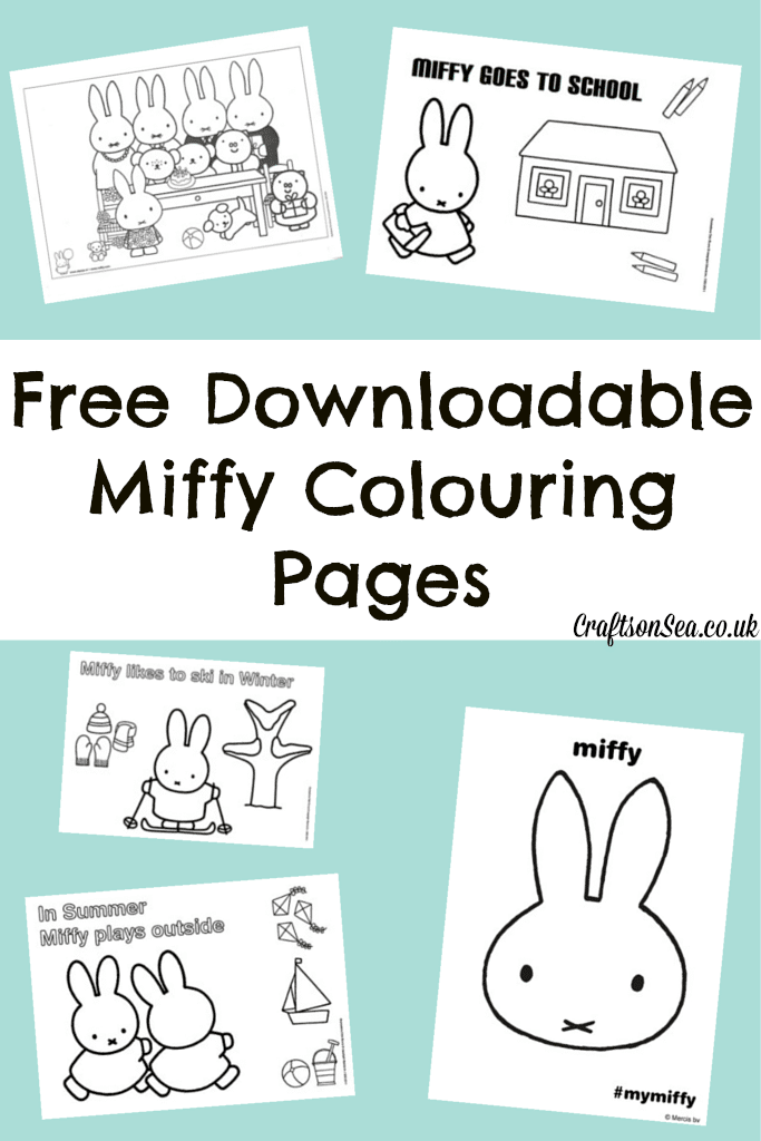 Free Downloadable Miffy Colouring Pages