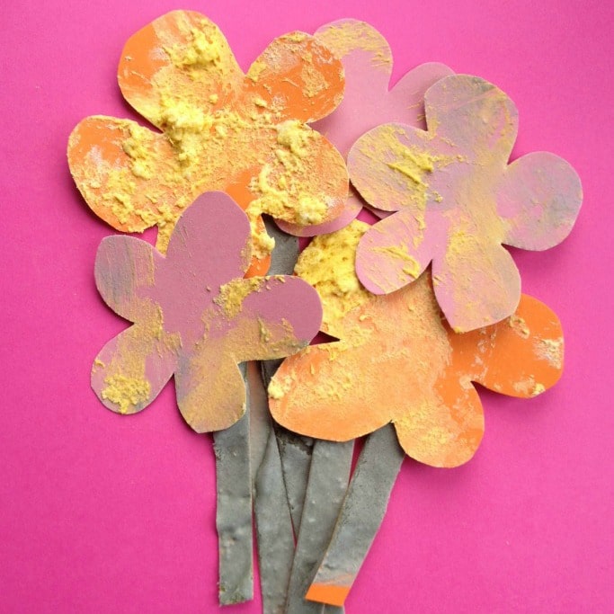 scented puffy paint flowers for kids