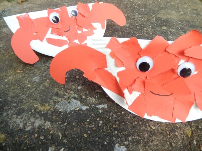 sea crafts for kids crab craft